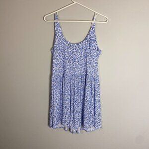 🌸 H&M Blue & White Floral Romper (NEW)